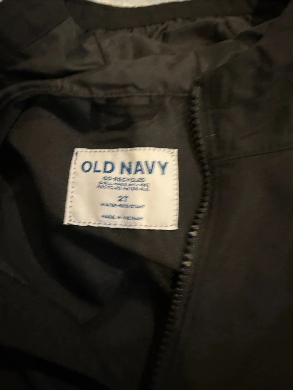 Old Navy Black Hooded Kids Raincoat 2T